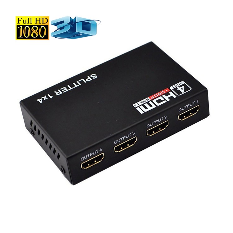 Разветвитель HDMI, HDMI(F)?4*HDMI(F),Orient HSP0104N,черный,rtl