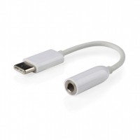 Кабель-адаптер USB Type C-jack 3.5(F),0,15м,Cablexpert CCA-UC3.5F-01-W,белый,блистер