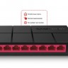 Сетевой коммутатор Mercusys MS108G, 8 портов 10/100/1000 Мбит/сек,черный,rtl