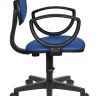 Кресло рабочее компактное Бюрократ CH-213AXN/15-10, синее, ткань/ткань