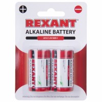 Щелочная батарейка LR14/C Rexant,1.5В,1шт.(упаковка из 2 шт.),oem