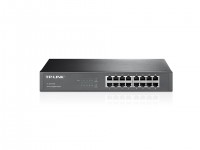 Сетевой коммутатор TP-Link TL-SG1016D, 16 портов 10/100/1000 Мбит/сек, внешний, серый, rtl