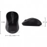 Мышь беспроводная A4Tech G3-280A, черная/серая, оптическая, 1000dpi, USB(для приёмника), rtl