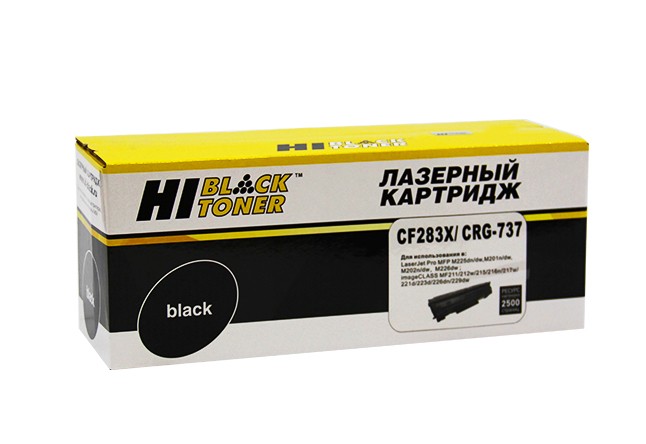 Картридж для HP,Canon,CF283X/CRG-737,Hi-Black,черный (black),2.4K,HP LaserJet Pro MFP M225dn/dw/ M201n/dw/ M202n/dw/ M226dw; Canon imageCLASS MF211/ 2