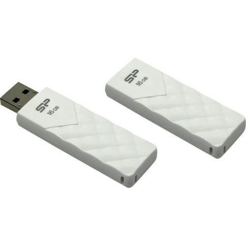 Накопитель USB 2.0 ,16Гб Silicon Power Ultima 03 SP016GBUF2U03V1W,белый, пластик