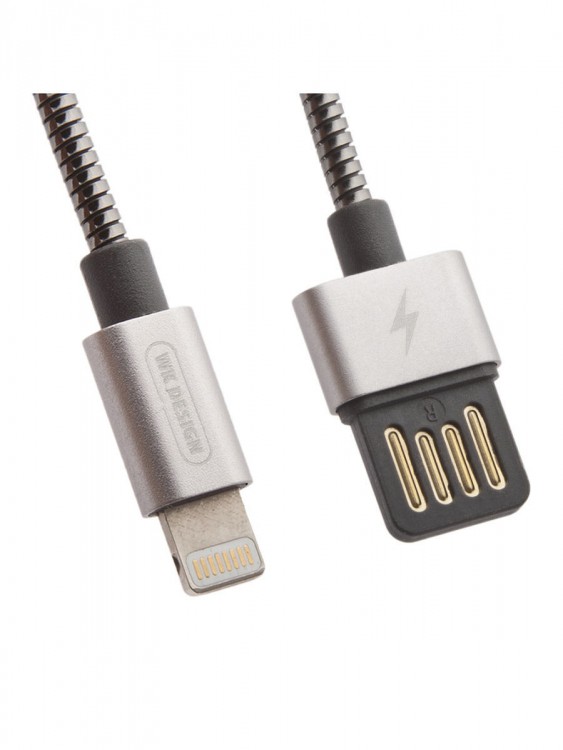Кабель USB-Apple(8pin),1м,WK Deisgn WDC-039,серебристый,rtl