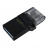 Накопитель USB 3.0/microUSB ,128Гб Kingston DataTraveler microDuo3 G2 DTDUO3G2/128GB,черный, металл/