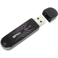 Накопитель USB 3.0, 16Гб Silicon Power Blaze B10 SP016GBUF3B10V1B,черный, пластик