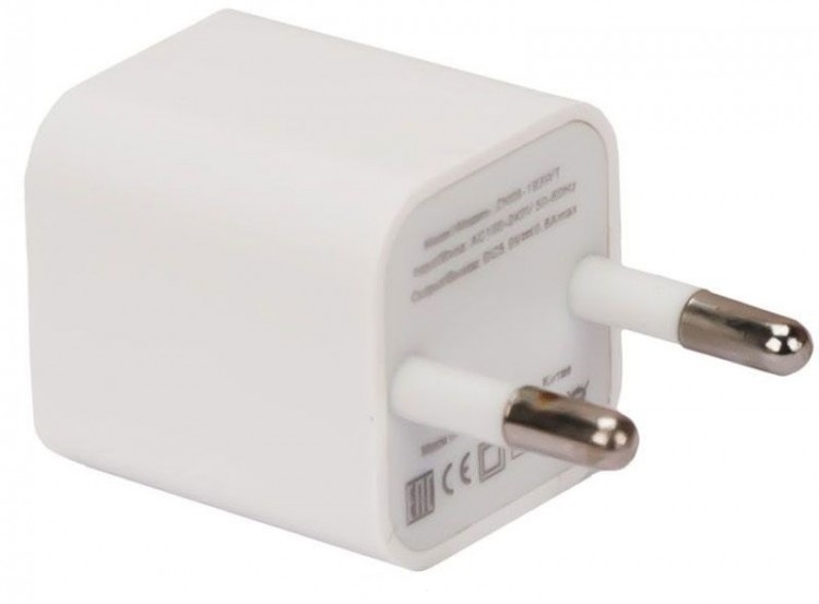 Зарядное устройство Continent ZN08-193WT 5В/0,8А для любых USB, белый, oem (без коробки)