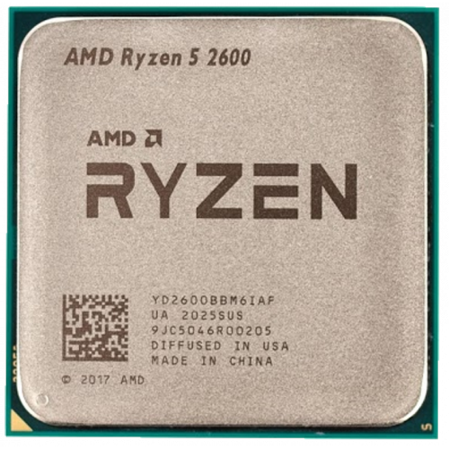 Процессор AMD Ryzen 5 2600 3,4 ГГц (до 3,9 ГГц) (AM4, 16Мб, без видео, 2933 МГц) Pinnacle Ridge oem