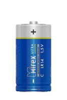 Щелочная батарейка LR14/C Mirex,1.5В,1шт.(упаковка из 2 шт.),блистер