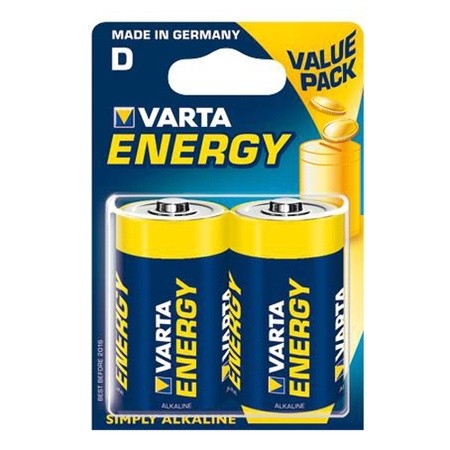 Щелочная батарейка LR20/D Varta Energy,1.5В,1шт.(упаковка из 2 шт.),oem