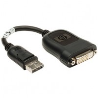 Кабель-адаптер DisplayPort - DVI-D(F),0,1м,HP,черный,пакет