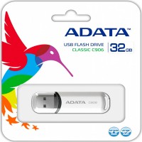 Накопитель USB 2.0 ,32Гб Adata Classic C906,белый, пластик