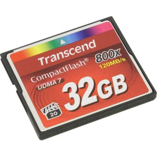 Карта памяти Compact Flash 32Гб/800x/UDMA 7,Transcend Premium 800x(TS32GCF800)