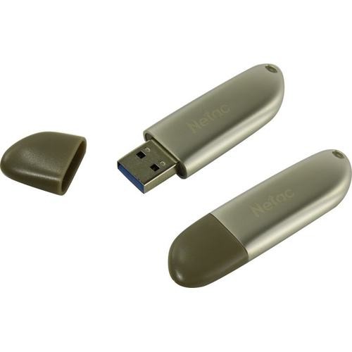 Накопитель USB 3.0 ,128Гб Netac U352 NT03U352N-128G-30PN,серебристый, металл
