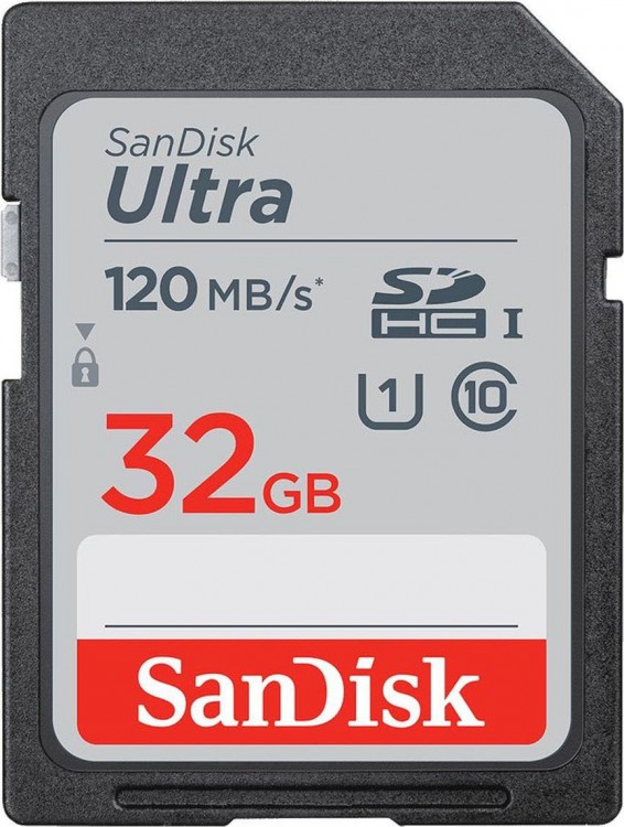 Карта памяти SDHC 32Гб/Class 10/UHS-I,SanDisk Ultra(SDSDUN4-032G-GN6IN)