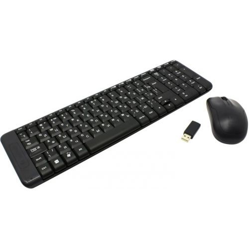 Клавиатура+мышь б/п Logitech Wireless Combo MK220 (920-003169) черные,USB,rtl