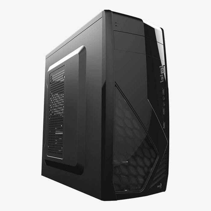 Корпус Aerocool CS-1102 без БП, Midi-Tower/ATX, mATX, черный