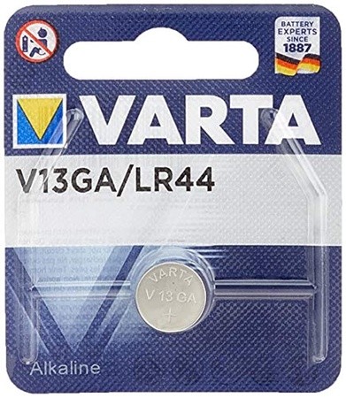 Щелочная батарейка LR44(AG13,LR1154,357) Varta,1.5В,1шт,блистер