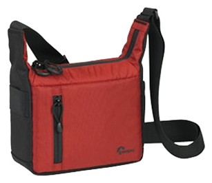 Сумка для фотоаппарата Lowepro StreamLine 100, красный, текстиль, 18,5 х 7,0 х 14,5 см, 