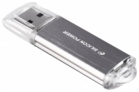 Накопитель USB 2.0 ,16Гб Silicon Power Ultima II SP016GBUF2M01V1S,серебристый, металл