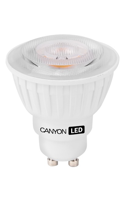 Лампа LED рефлекторная(точка)/прозрачная Canyon GU10, 4.8Вт(39Вт), 4000К(нейтральный), 60°, 330Лм, 50000ч., 50*56.5мм(MRGU10/5W230VN60)