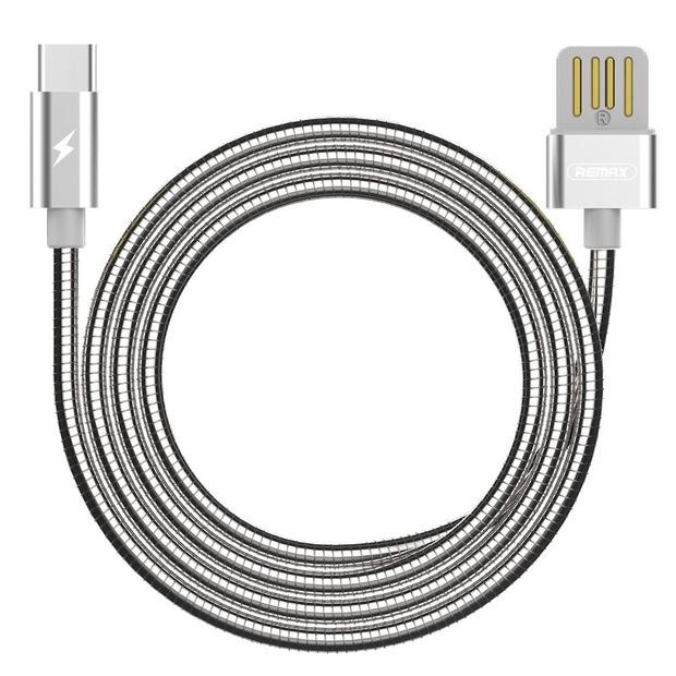 Кабель USB-Type C,1м,Remax RC-080a,серебристый,rtl