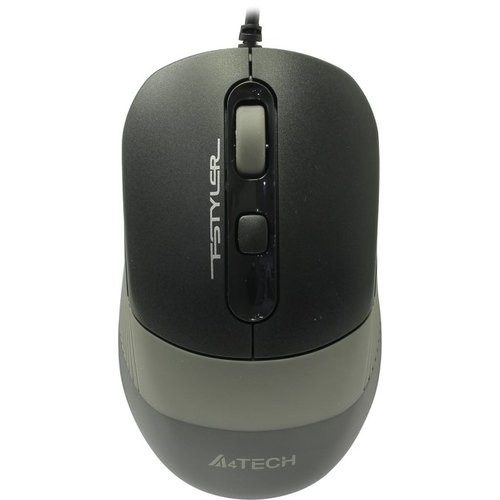 Мышь проводная A4Tech Fstyler FM10, черная/серая, оптическая, 1000dpi, USB, блистер