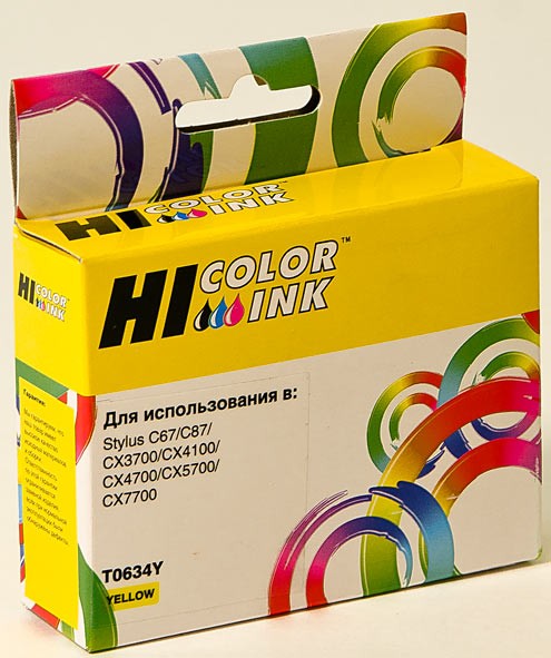 Картридж Hi-Black T0634Y/PE-0634 желтый (yellow) для Epson T06344A