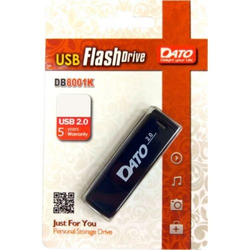 Накопитель USB 2.0 ,16Гб Dato  DB8001K-16G,черный, пластик