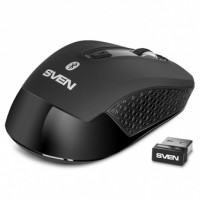 Мышь беспроводная Sven RX-575SW, черная, оптическая, 1600dpi, USB/Bluetooth, блистер