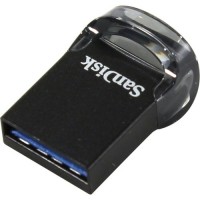 Накопитель USB 3.0, 64Гб SanDisk Ultra Fit SDCZ430-064G-G46,черный, пластик