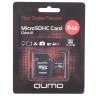 Карта памяти(+адаптер) microSDHC 8Гб/Class 10,Qumo (QM8GMICSDHC10)
