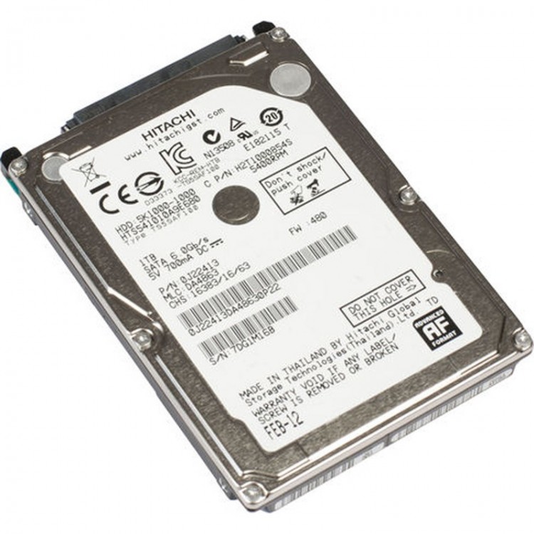 Накопитель HDD 2,5" 1Tb Hitachi HTS541010A9E680 (0J22413) SATA-II <8Mb, 5400rpm>