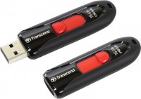 Накопитель USB 2.0, 16Гб Transcend JetFlash 590,черный/красный, пластик
