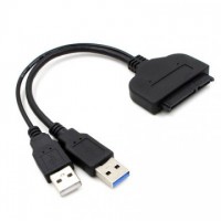 Кабель-адаптер USB 2.0/3.0 - SATA,KS-is KS-403,черный,пакет