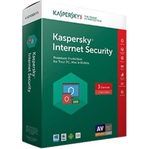 Антивирус Kaspersky Internet Security лицензий 3, на 1 год(а), Коробочная (rtl)