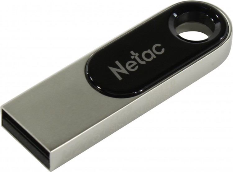 Накопитель USB 2.0, 64Гб Netac  NT03U278N-064G-20PN,черный/серебристый, металл