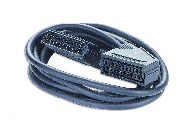 Кабель-удлинитель Scart(M) - Scart(F),1.5м, ,черный,пакет