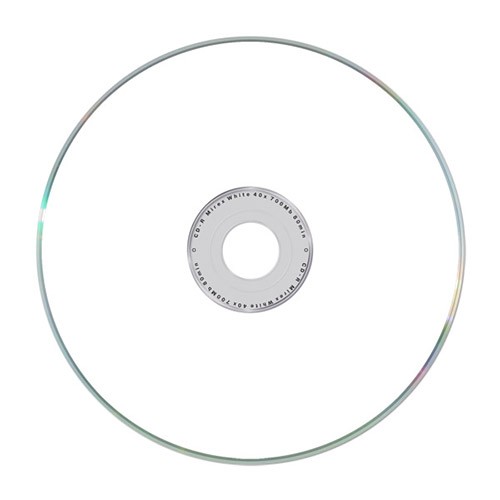 Диск CD-R Mirex White 700Мб 48x 1шт, белый,для термопечати oem