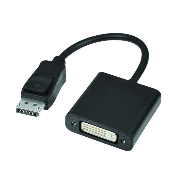 Кабель-адаптер DisplayPort - DVI-I(F),0,2м,Orient C307,черный,пакет