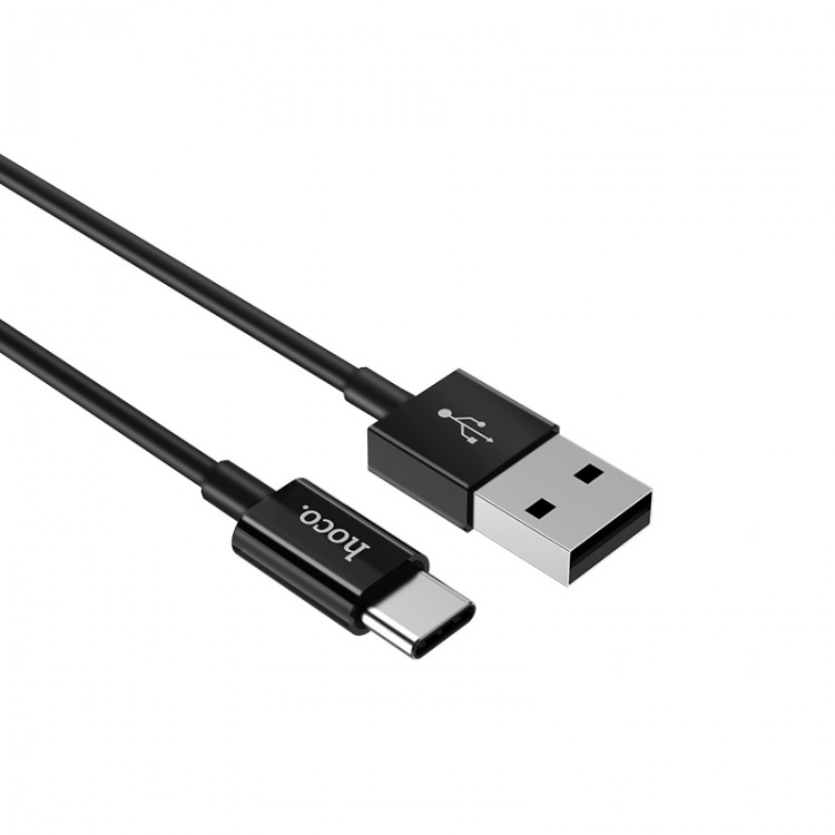 Кабель USB-Type C,1м.,Hoco X23,черный,rtl