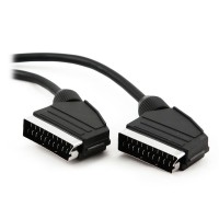 Кабель Scart(M)-Scart(M),3м,Cablexpert CCV-518-3M,черный,пакет