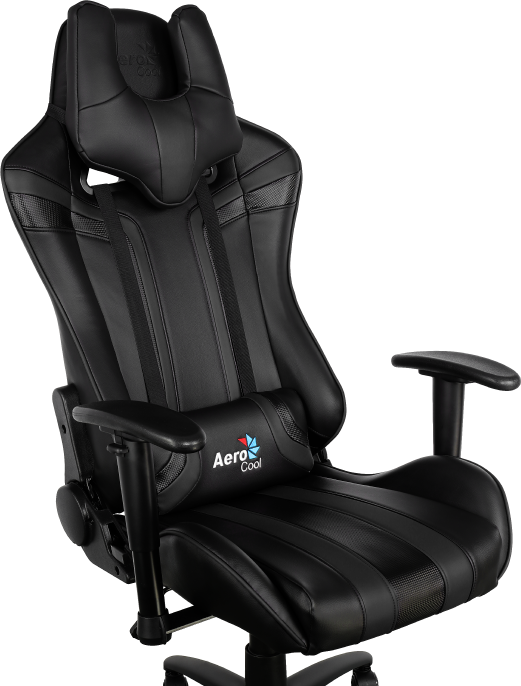 Кресло геймерское Aerocool AC120 Air-B, черный, экокожа/экокожа