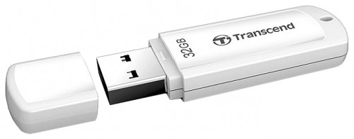 Накопитель USB 2.0 ,32Гб Transcend JetFlash 370,белый, пластик