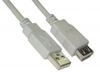 Кабель-удлинитель USB(AM)-USB(AF),4.5м,серый,oem