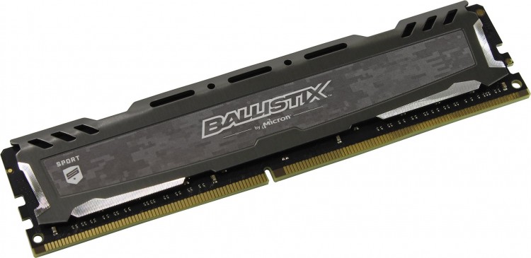 Модуль памяти DIMM DDR4(1.35В) 16Гб, 3000 МГц, 24000 Мб/с, Crucial BallistiX Sport LT BLS16G4D30BESB, блистер