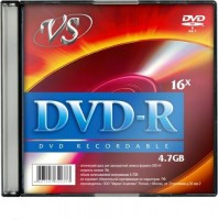 Диск DVD-R VS 4,7Гб 16x 1шт,slim(тонкая коробка)
