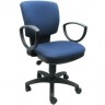 Кресло рабочее компактное Бюрократ CH-626AXSN/V-03-1, черное/синее, ткань/ткань